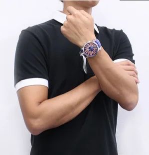 ガガミラノ マニュアーレ48mm 手巻き スモールセコンド ブルー メンズ 5010.08S コピー 腕時計