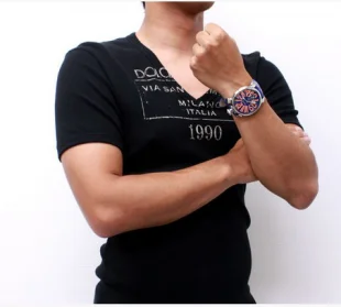 ガガミラノ マニュアーレ48mm 手巻き スモールセコンド ブルー メンズ ガガミラノ マニュアーレ48mm 手巻き スモールセコンド ブルー メンズ 5010.8 コピー 腕時計