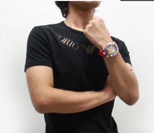 ガガミラノ クロノ48mm ラバー レッド/ メンズ 6050.1 コピー 腕時計