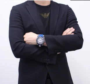 ガガミラノ クロノ48mm ラバー ブルー/ メンズ 5050.8 スーパーコピー 時計