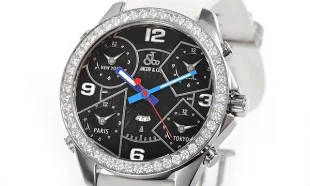 ジェイコブ&コー タイムゾーン ステンレス ダイヤモンド コピー 時計