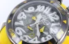 ガガミラノ クロノ48mm ラバー イエロー/グレー メンズ 6054.6 コピー 腕時計 (2)