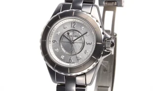 シャネル J12クロマティック H3401 チタンセラミック クオーツ グレーダイアル レディース 時計 コピー