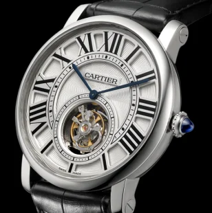 カルティエロトンド ドゥW1556216 フライング トゥールビヨン ウォッチ