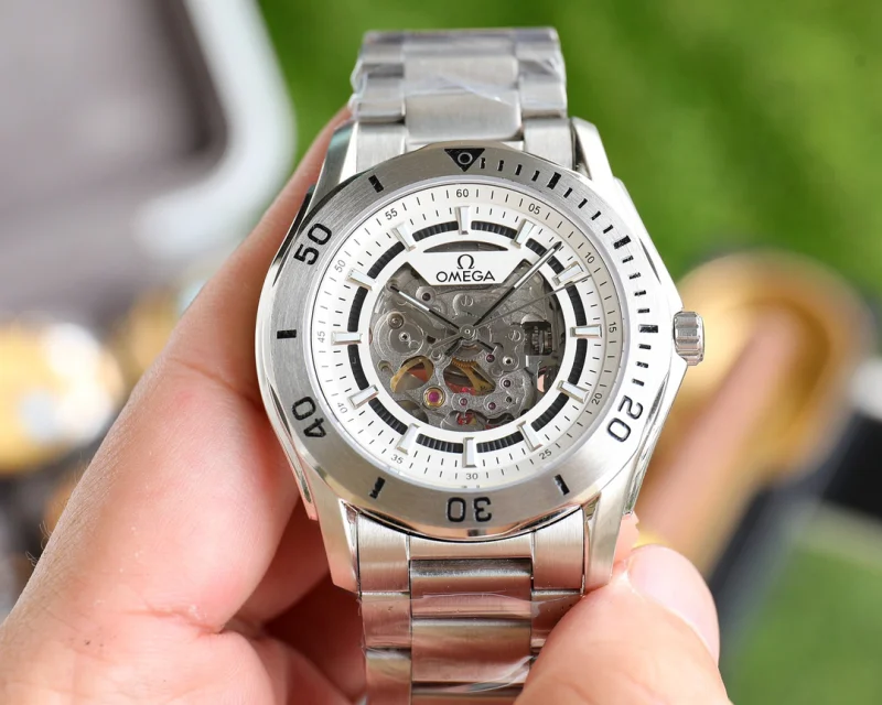 上品な味わい-オメガ通販N品 スケルトン ダイヤルO5523[2]