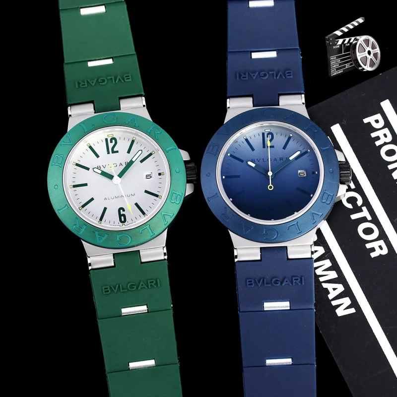 ブルガリコピー時計スポーツブルーとグリーンB101755