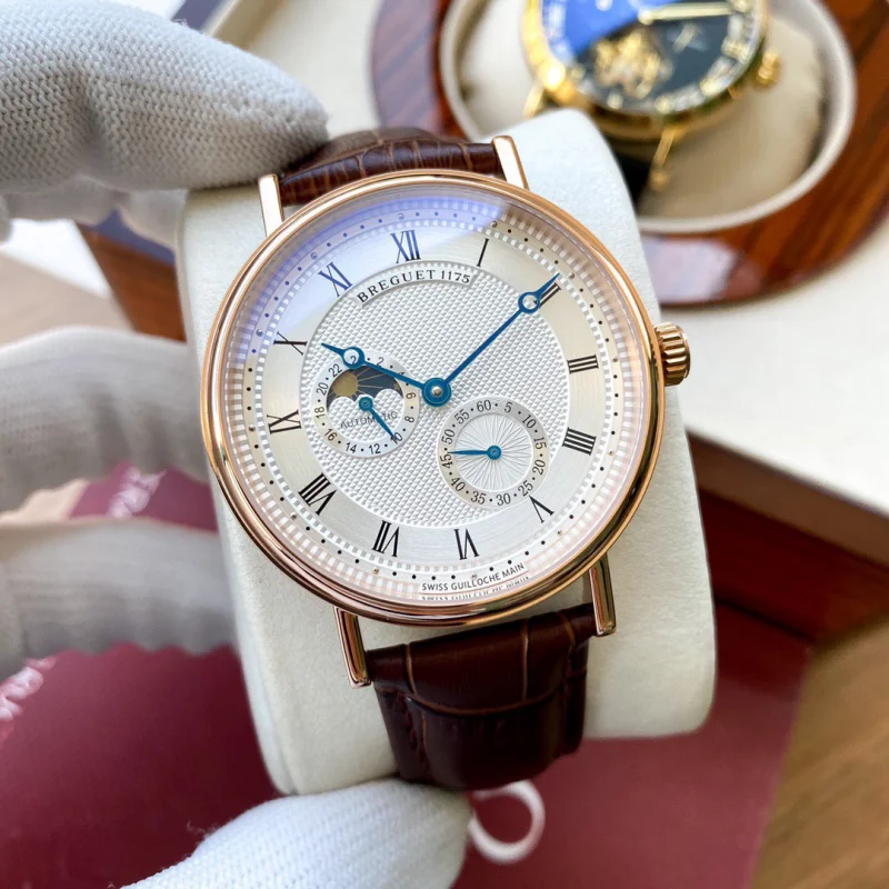 ブレゲN級品 ローズゴールド素材 紳士腕時計41mm 高貴で優れたB490244[4]