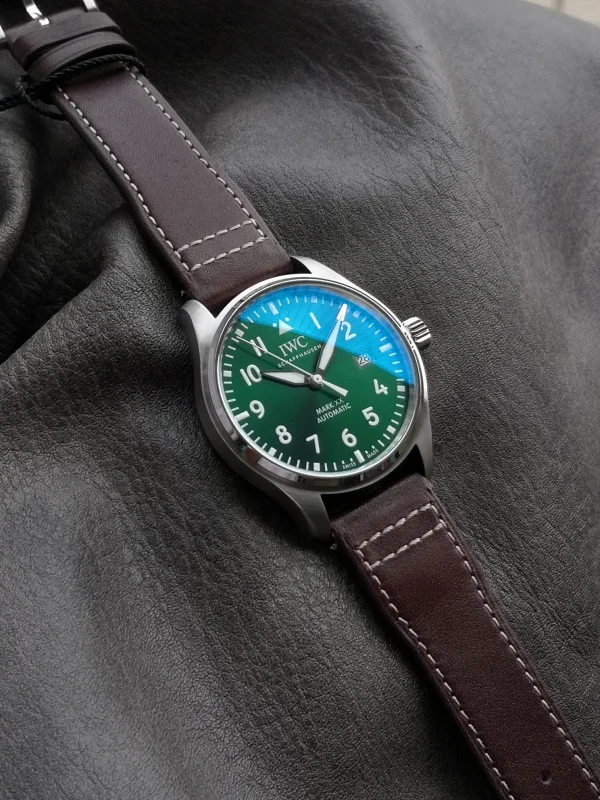 2024最高級 IWC パイロットN品 IW328205グリーン ステンレススチール[5]