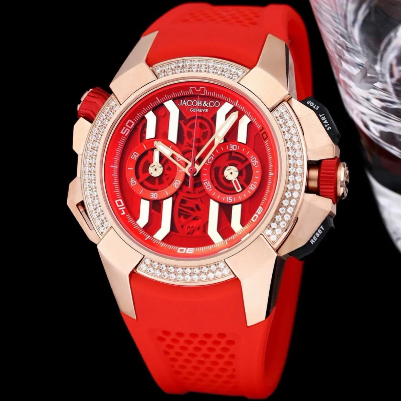 ジェイコブ&コーJACOB&CO 特別な時計ダイヤモンドケース 特大サイズ45MM 8720211[1]