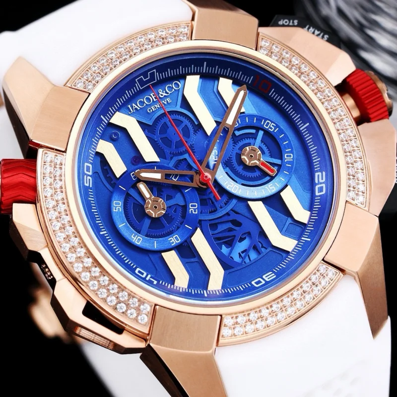 ジェイコブ&コーJACOB&CO 特別な時計ダイヤモンドケース 特大サイズ45MM 8720211[5]