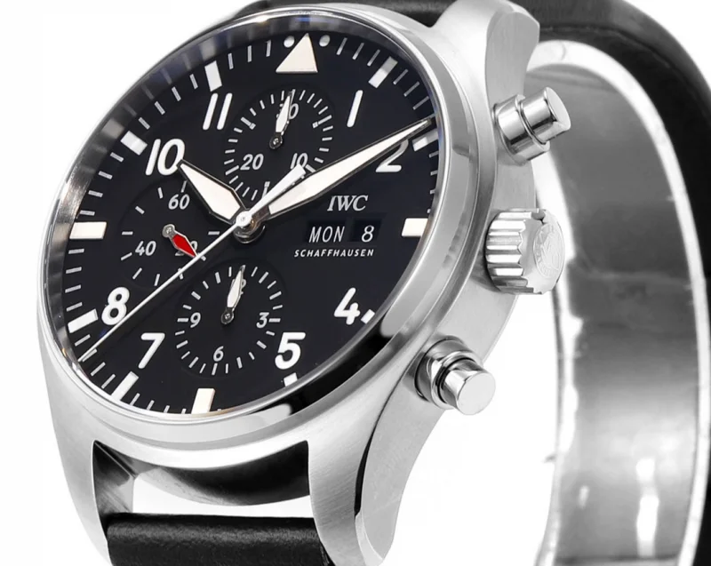 IWCコピー時計IW378003 パイロットブラックダイヤル【最安値挑戦】