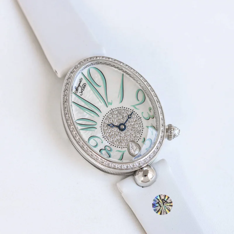 品ブレゲコピー クイーン オブ ネイプルズ 8918BB/A1 レディース機械式時計[ミントグリーン][1]