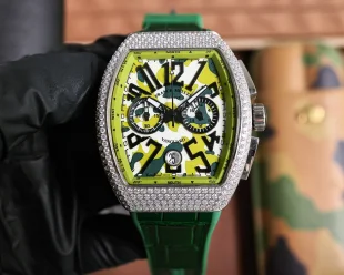 フランクミュラー激安時計 ヴァンガード黄緑文字盤 2024新品発見282021SCDT