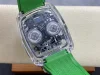ジェイコブ&コーコピーの新しい透明ケースとW16エンジン 緑のストラップ3301920 (7)