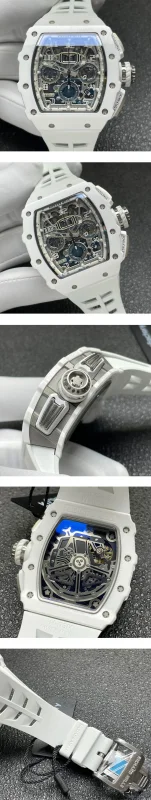 新作 シャール·ミル 自動巻き フライバック クロノグラフ RM11-03-05 ホワイトゴースト