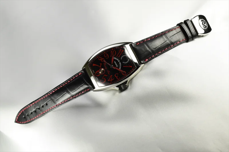 ブランド フランクミュラー トノウ・カーベックス ライジングサン Dバックル付き 8080SCDTRSUN AC Black+DB