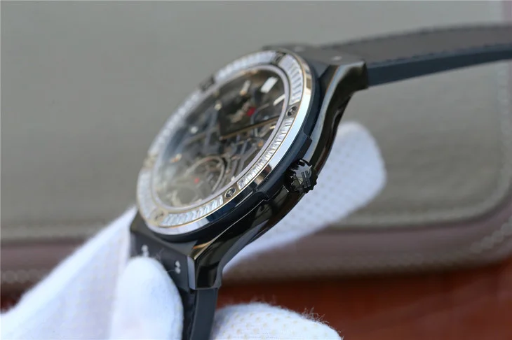 TFファクトリー ウブロスーパーコピー トレンディ メンズ シャイニーT ダイヤモンド メカニカル505.G7973[5]