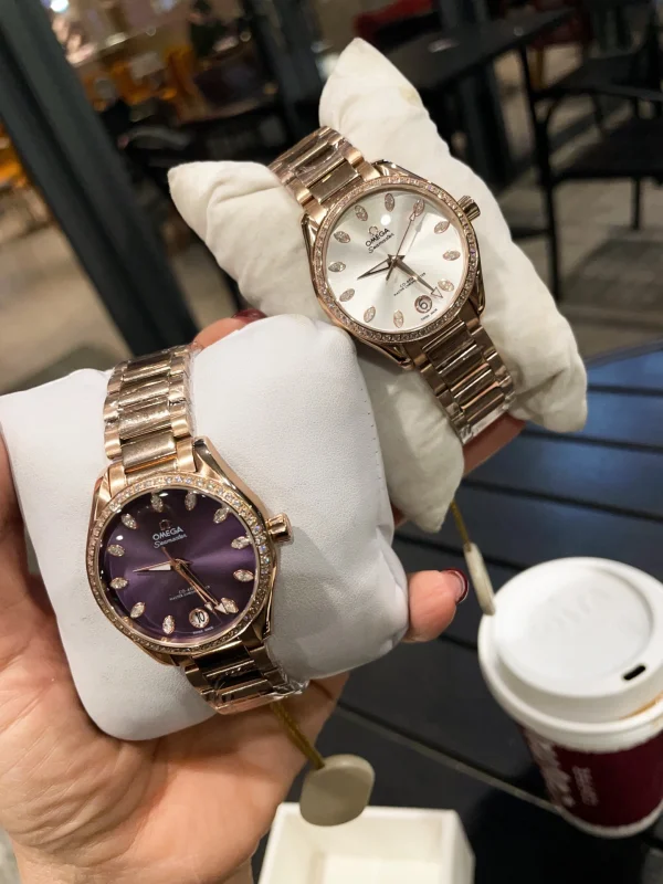 オメガ シーマスター 34mm レディーススーパーコピー時計 マザーオブパール197394[4]