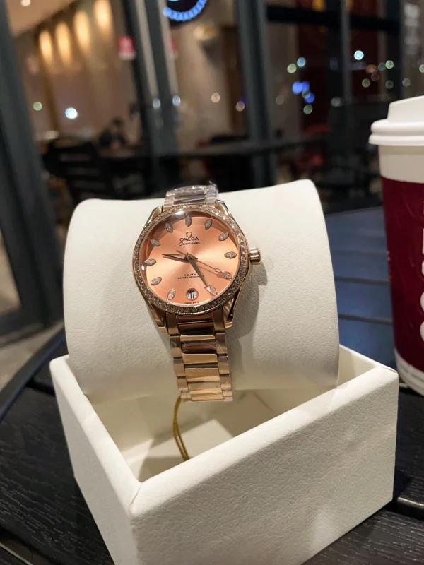 オメガ シーマスター 34mm レディーススーパーコピー時計 マザーオブパール197394[7]