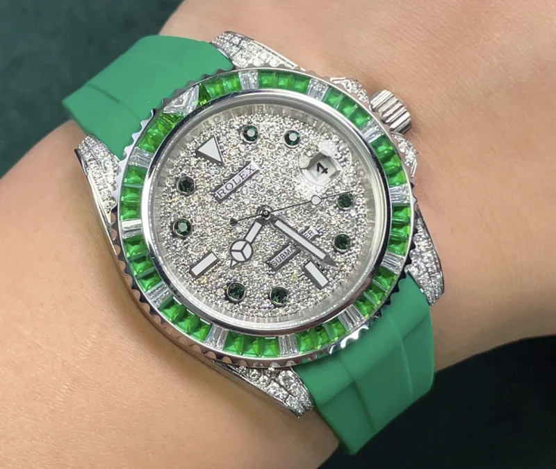 ブランド ロレックス サブマリーナー ラバーストラップ 高級の天然サファイア124060-12[8]