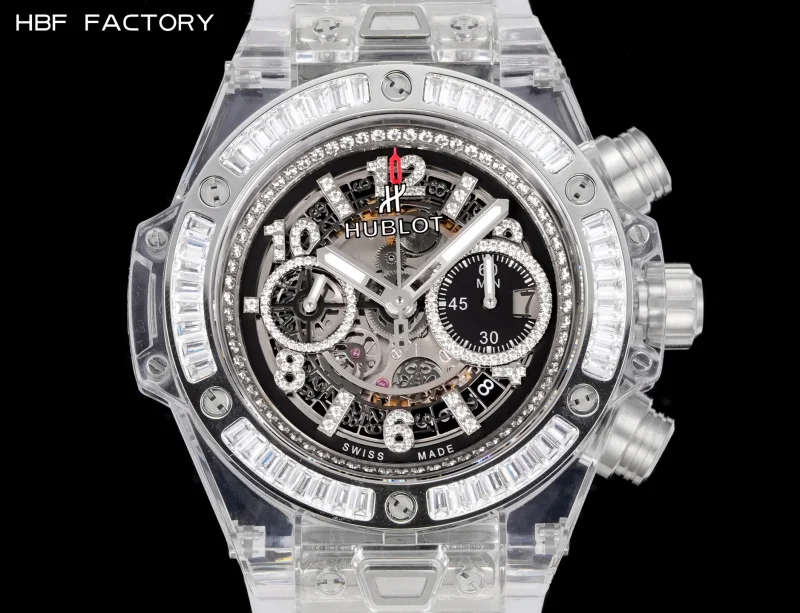 ウブロ スーパーコピー時計 ビッグバン スケルトンレイアウト トランスペアレントケース 411.JX.4802.RT[1]