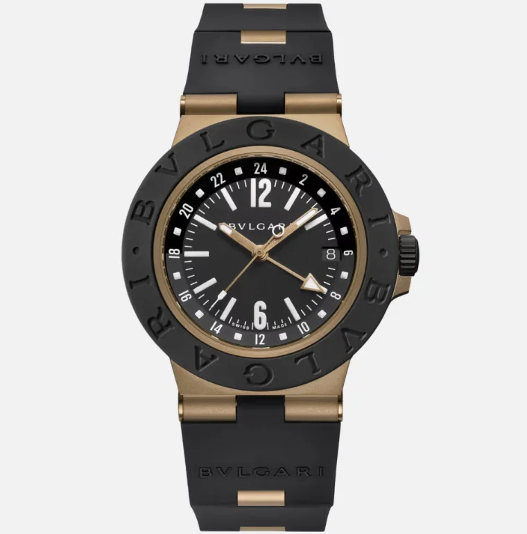 特別モデル ブルガリブロンゾ GMT アルミニウム ラバー ウォッチ 104241