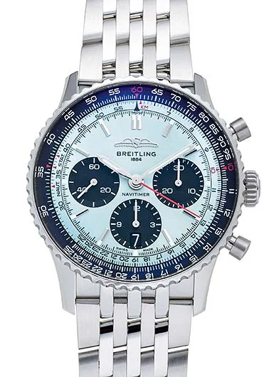 紳士ブライトリングスーパーコピー時計 ナビタイマー1 B01 クロノグラフ 41 AB0139241C2A1 アイスブルー