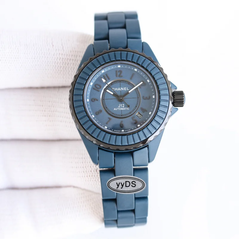 シャネルJ12 ブルー 33mm 腕時計レディース 自動巻き H780203