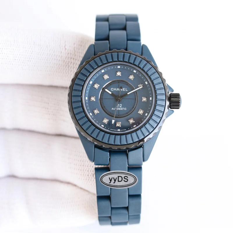 シャネルJ12 ブルー 33mm 腕時計レディース 自動巻き H780203[2]