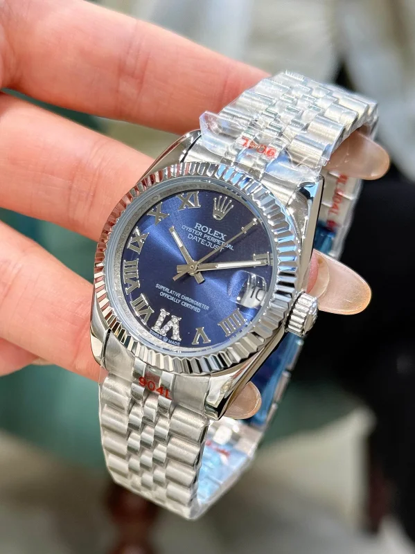 ロレックスROLEX デイトジャスト超人気 ブルー レディース新作M692301-2