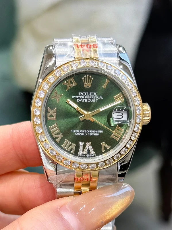 グリーンダイヤル コピー時計ロレックス デイトジャスト レディースM692301-3[3]