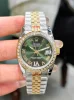 グリーンダイヤル コピー時計ロレックス デイトジャスト レディースM692301-3 (1)
