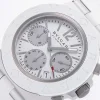 人気ブルガリ工場 アルミニウム ホワイト クロノグラフ 104235 シルバー/グレー (2)