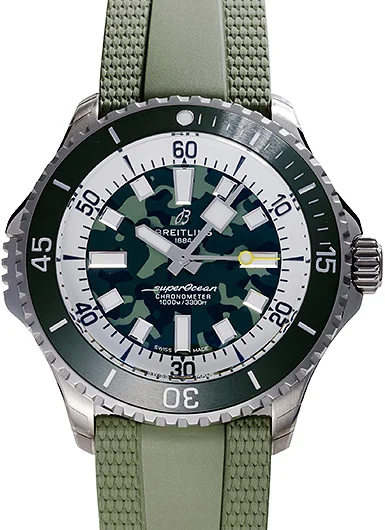 グリーン ブライトリング スーパーオーシャン通販 オートマティック46 スーパーダイバー E10379D31L1S1