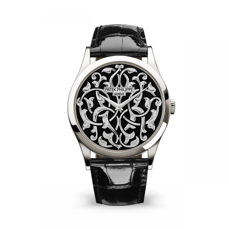 ブランドコピー時計 パテックフィリップ カラトラバ 5088/100P-001 手彫金を施した黒七宝