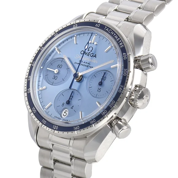 オメガ スピードマスター 自動巻き ブルー ステンレス ボーイズ 324.30.38.50.03.001[1]
