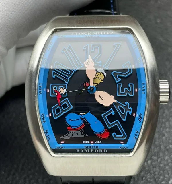 ABF工場 フランクミュラー ポパイ ヴァンガード V45高級腕時計 シルバー ブラック FM800ムーブメント[1]