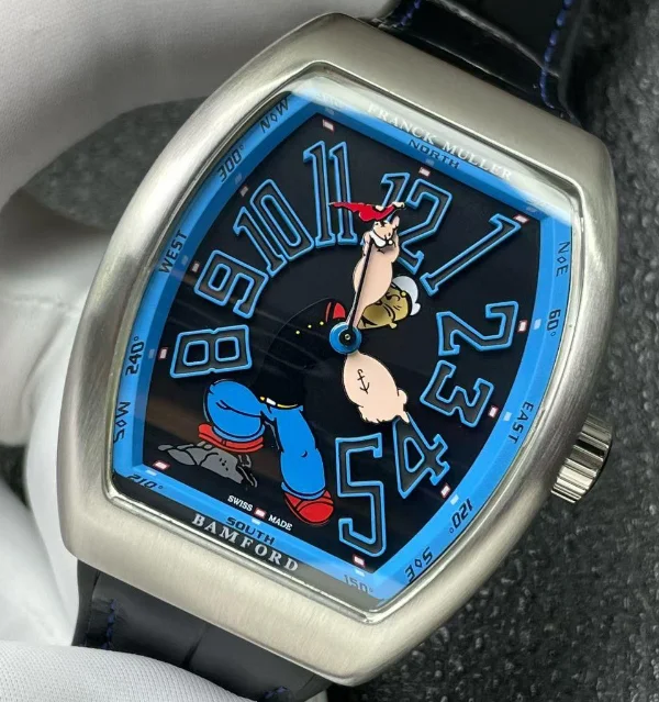 ABF工場 フランクミュラー ポパイ ヴァンガード V45高級腕時計 シルバー ブラック FM800ムーブメント[2]