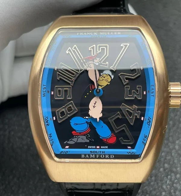 ABF工場 フランクミュラーレプリカ 新作 ポパイ ヴァンガード V45 ブラック ローズゴールド 44mm[3]