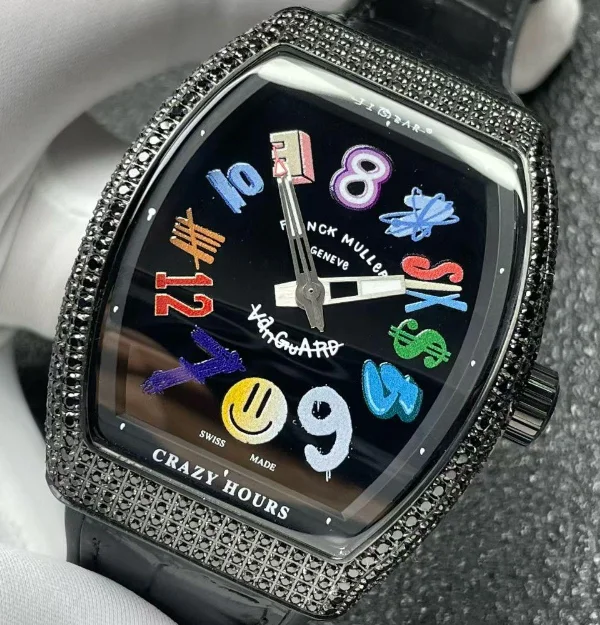 ABF工場 Franck Muller ポパイ ヴァンガード V45 ブラック ダイヤ入れ 自動巻きFM800[2]