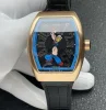ABF工場 フランクミュラーレプリカ 新作 ポパイ ヴァンガード V45 ブラック ローズゴールド 44mm