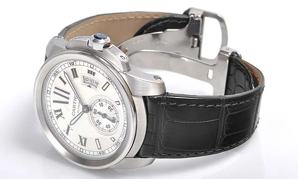 カルティエ時計ブランド 店舗 激安 カリブル　ドゥ　黒ストラップ W7100037