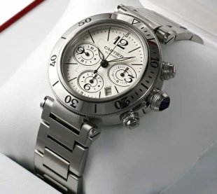 ブランド カルティエ パシャシータイマークロノ W31089M7 コピー 腕時計