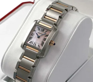 ブランド カルティエ タンクフランセーズ ピンクゴールド コンビ W51027Q4 コピー 腕時計