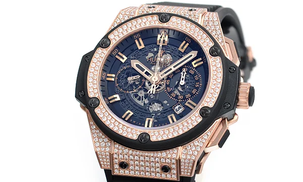 (HUBLOT)ウブロ ブランドコピー キングパワー ウニコ キングゴールド パヴェ 701.OX.0180.RX.1704
