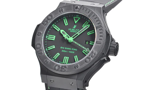 (HUBLOT)ウブロ ブランドコピー ビッグバン キング オールブラック グリーン 322.CI.1190.GR.ABG11